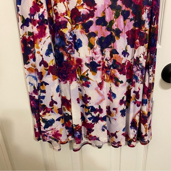 Loveappella Stitch Fix Floral Print Jersey Knit Stretchy Tank Top Size XXL - Picture 3 of 6